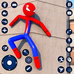 Скачать Spider Game-Stickman Rope Hero [МОД: Все открыто, Дополнительные деньги и Меню MOD] | Взлом Spider Game-Stickman Rope Hero на Андроид