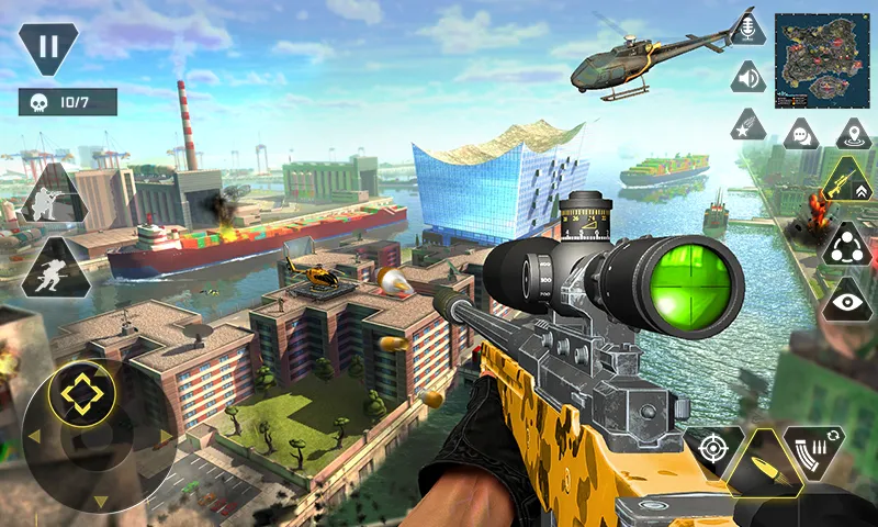 Sniper Gun Shooting game (ИГИ Снайпер Оружие Стрелялки Игры) [МОД: Меню, Бесконечные монеты и Открытые уровни] Screenshot 3