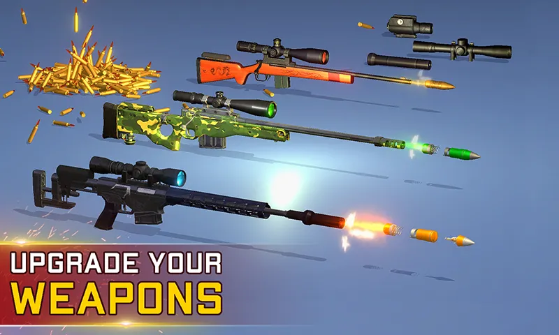 Sniper Gun Shooting game (ИГИ Снайпер Оружие Стрелялки Игры) [МОД: Меню, Бесконечные монеты и Открытые уровни] Screenshot 4