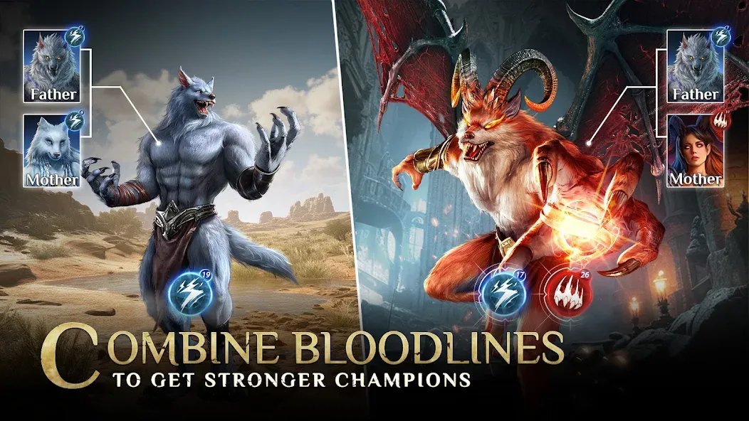 Bloodline: Heroes of Lithas (Бладлайн) [МОД: Много монет, Открытые уровни и Мега MOD] Screenshot 1