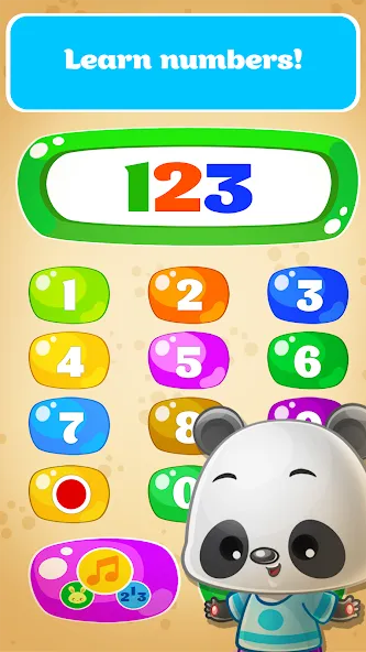 Babyphone game Numbers Animals [МОД: Деньги, Монеты и Меню MOD] Screenshot 2
