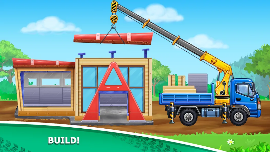 Kids truck games Build a house [МОД: Много монет, Открытые уровни и Мега MOD] Screenshot 4