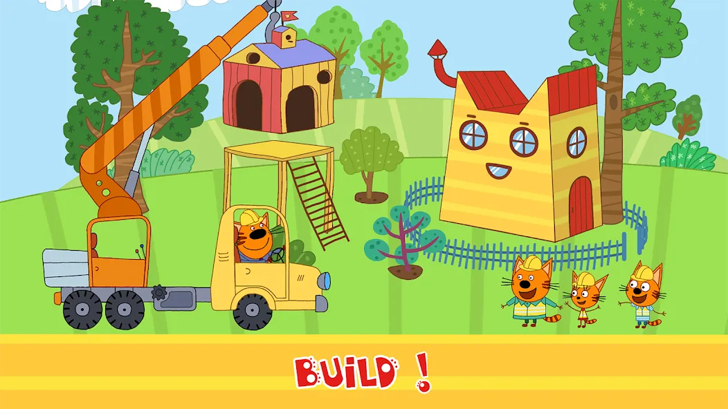 Kid-E-Cats Cars, Build a house [МОД: Много денег, Монет и Все открыто] Screenshot 5