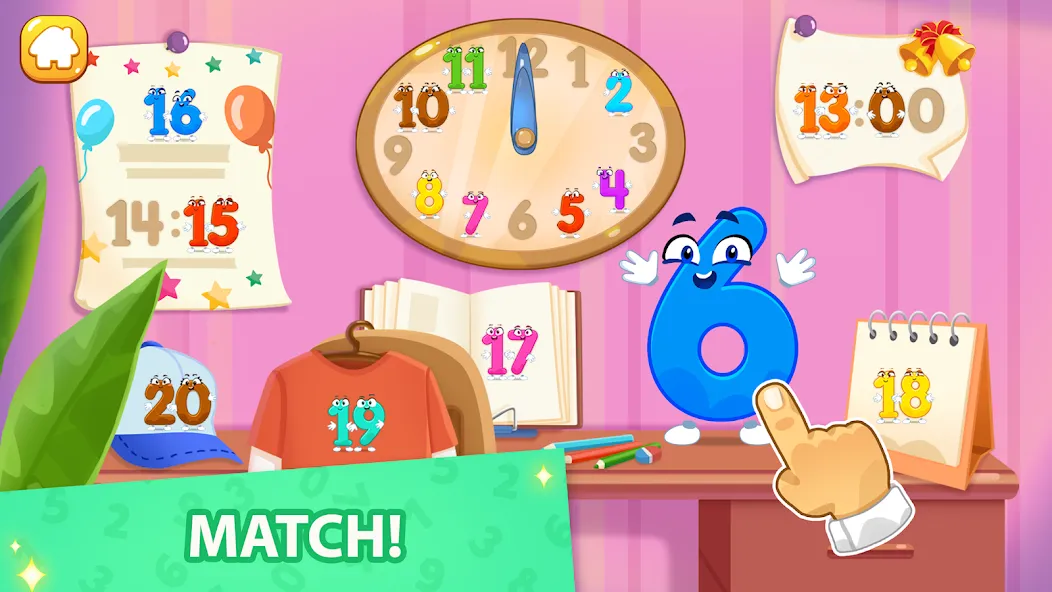 Numbers for kid Learn to count [МОД: Все открыто, Дополнительные деньги и Меню MOD] Screenshot 3