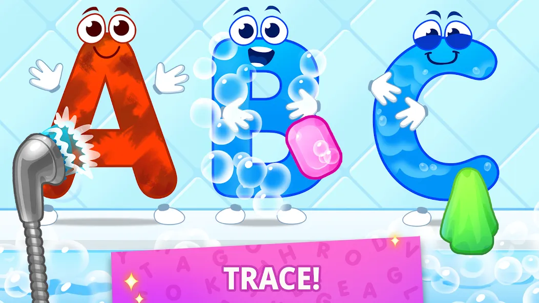 ABC kids! Alphabet, letters [МОД: Все открыто, Дополнительные деньги и Меню MOD] Screenshot 1