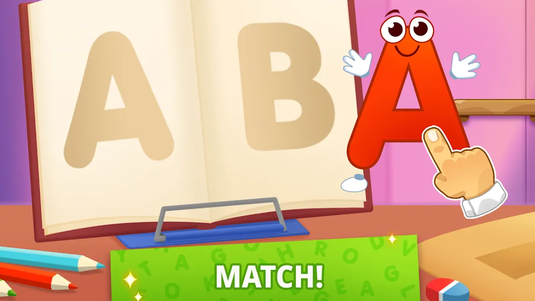 ABC kids! Alphabet, letters [МОД: Все открыто, Дополнительные деньги и Меню MOD] Screenshot 2
