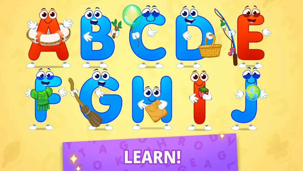 ABC kids! Alphabet, letters [МОД: Все открыто, Дополнительные деньги и Меню MOD] Screenshot 3