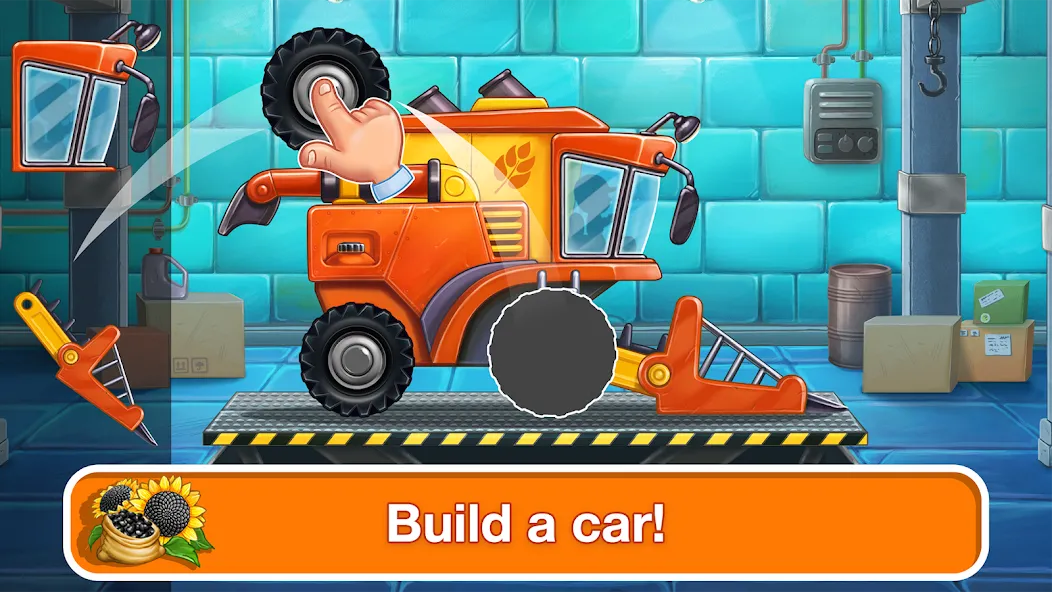 Tractor, car: kids farm games [МОД: Много монет, Открытые уровни и Мега MOD] Screenshot 1