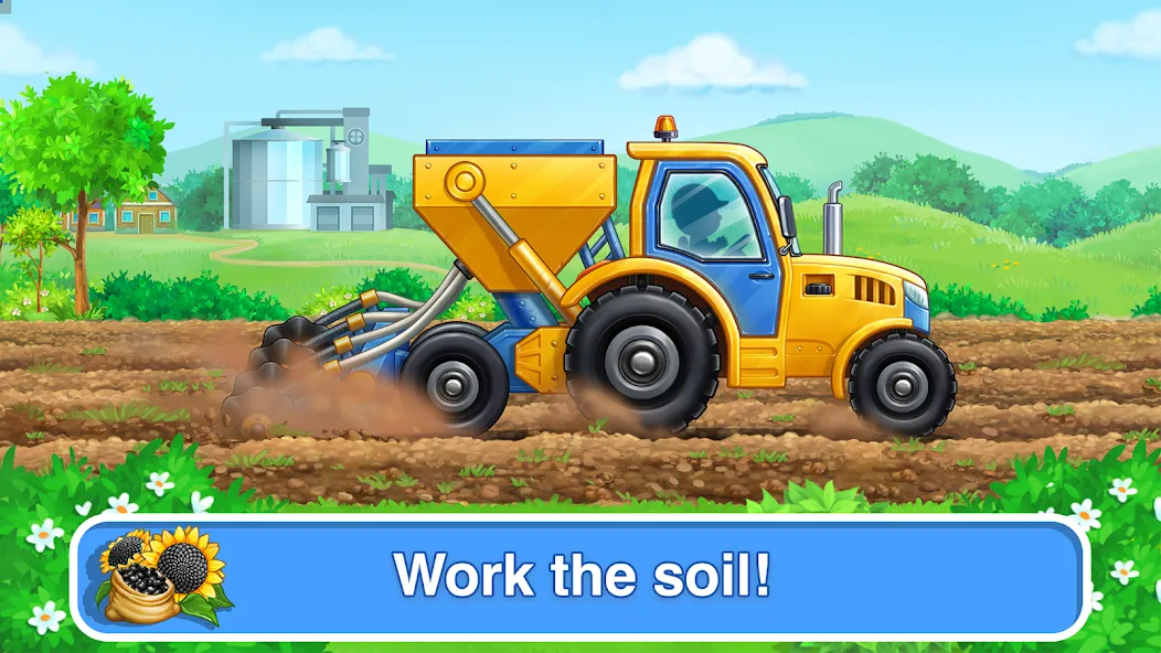 Tractor, car: kids farm games [МОД: Много монет, Открытые уровни и Мега MOD] Screenshot 2