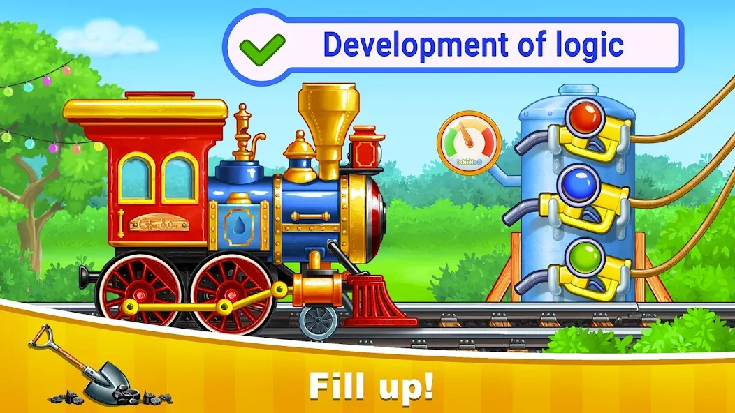 Train Games for Kids: station [МОД: Все открыто, Дополнительные деньги и Меню MOD] Screenshot 2