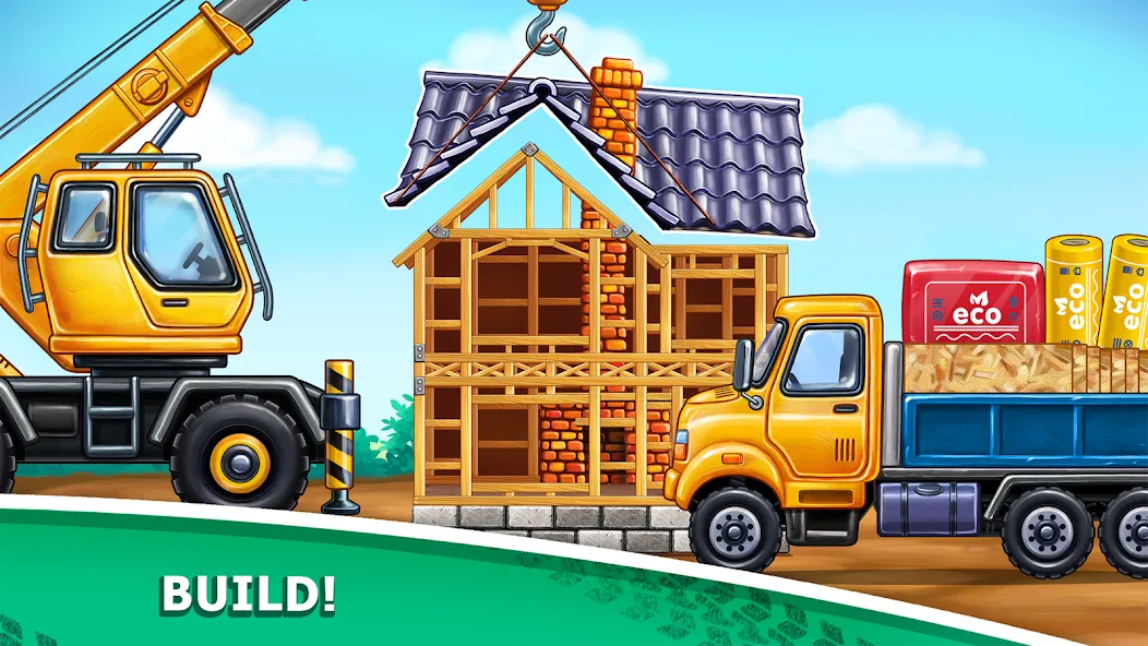 Truck games - build a house [МОД: Много монет, Открытые уровни и Мега MOD] Screenshot 4