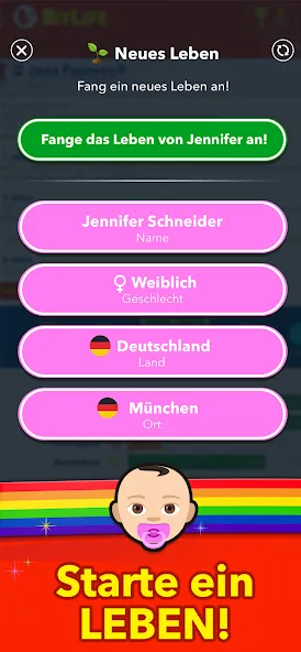 BitLife DE - Lebenssimulation (Битлайф ДЕ) [МОД: Бесконечные деньги, Монеты и Мега MOD] Screenshot 1