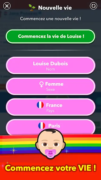 BitLife Français [МОД: Все открыто, Дополнительные деньги и Меню MOD] Screenshot 1
