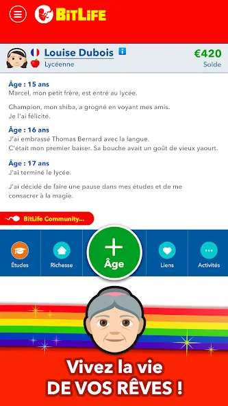 BitLife Français [МОД: Все открыто, Дополнительные деньги и Меню MOD] Screenshot 4