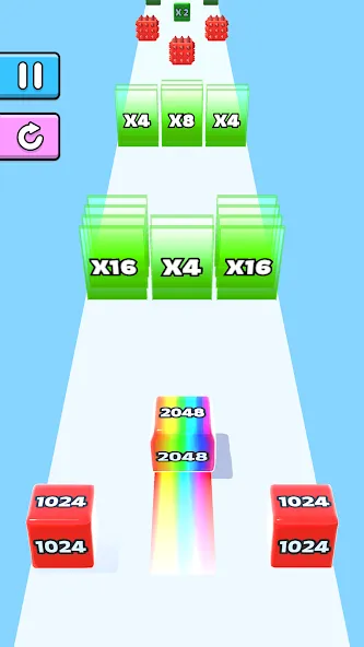 Jelly Run 2048 (Джелли Ран 2048) [МОД: Все открыто, Дополнительные деньги и Меню MOD] Screenshot 1