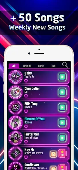 Beat Swiper (Бит Свайпер) [МОД: Все открыто, Дополнительные деньги и Меню MOD] Screenshot 3