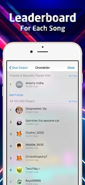 Beat Swiper (Бит Свайпер) [МОД: Все открыто, Дополнительные деньги и Меню MOD] Screenshot 5