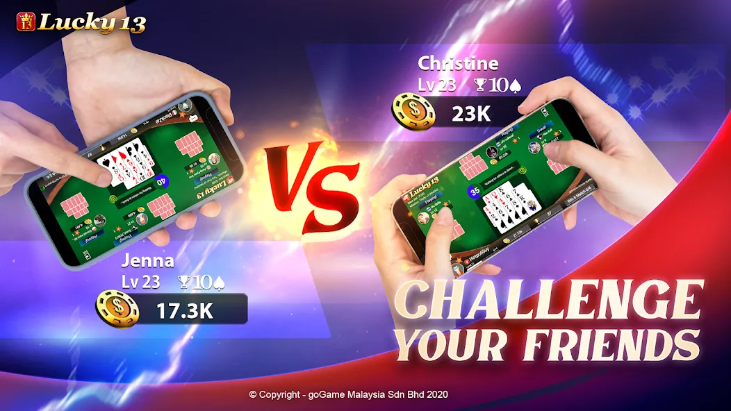 Lucky 13: 13 Poker Puzzle (Лаки 13) [МОД: Много денег, Монет и Все открыто] Screenshot 1
