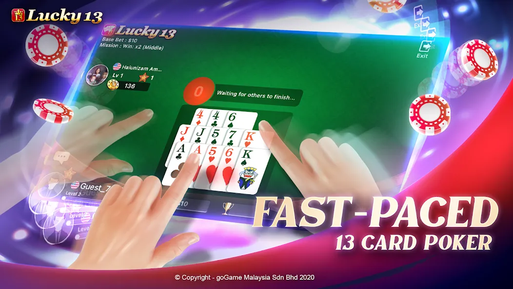 Lucky 13: 13 Poker Puzzle (Лаки 13) [МОД: Много денег, Монет и Все открыто] Screenshot 4