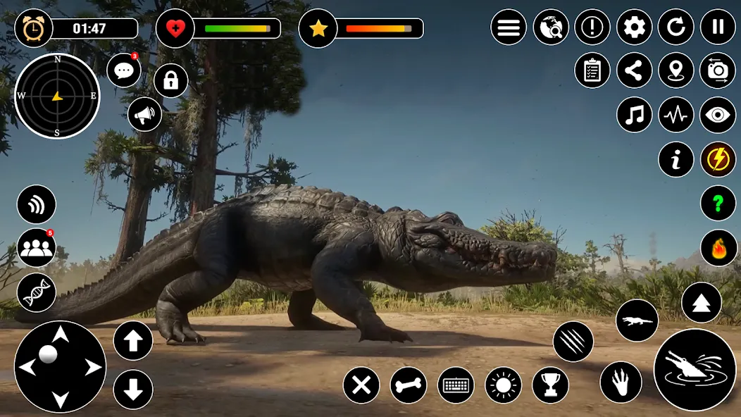 Animal Crocodile Attack Sim (Энимал Крокодайл Аттак Сим) [МОД: Бесконечные деньги, Монеты и Мега MOD] Screenshot 1
