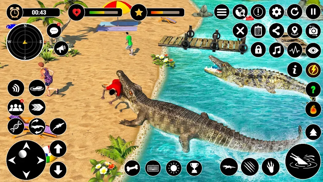 Animal Crocodile Attack Sim (Энимал Крокодайл Аттак Сим) [МОД: Бесконечные деньги, Монеты и Мега MOD] Screenshot 3