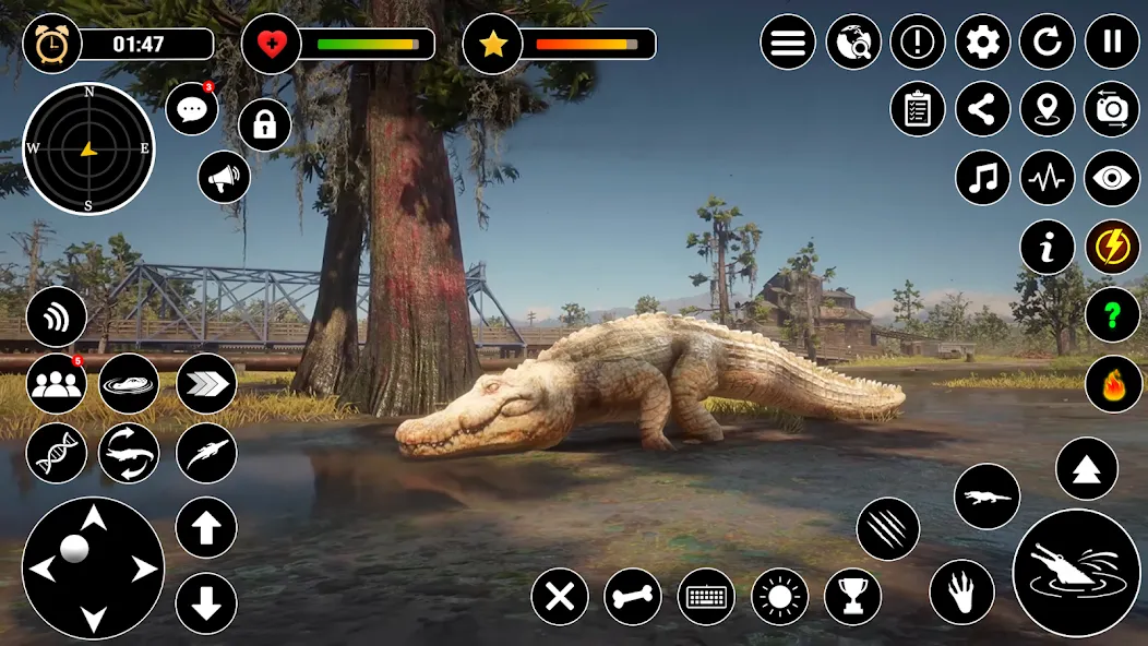 Animal Crocodile Attack Sim (Энимал Крокодайл Аттак Сим) [МОД: Бесконечные деньги, Монеты и Мега MOD] Screenshot 4