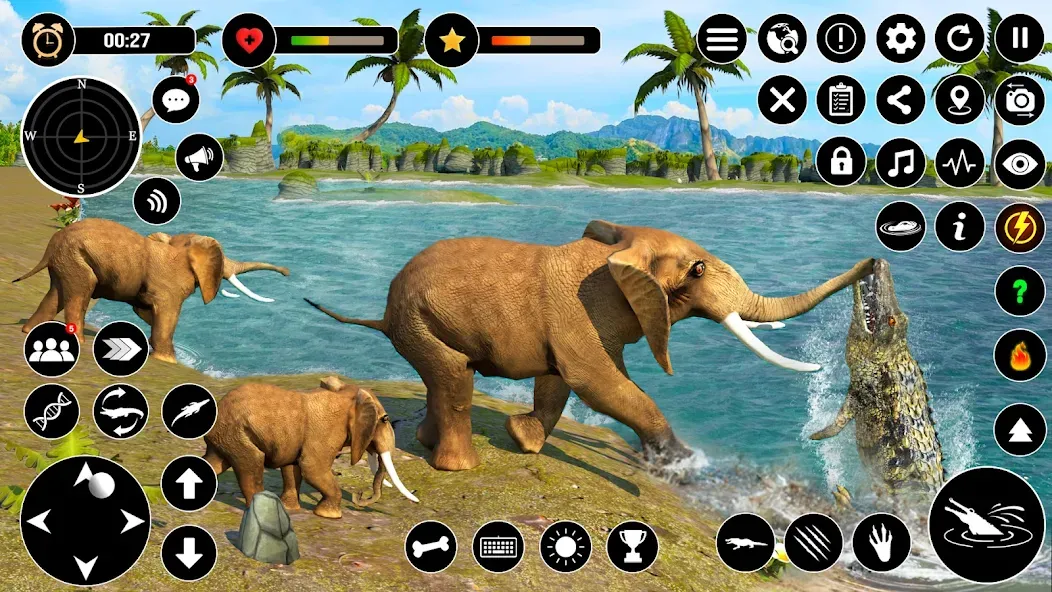 Animal Crocodile Attack Sim (Энимал Крокодайл Аттак Сим) [МОД: Бесконечные деньги, Монеты и Мега MOD] Screenshot 5