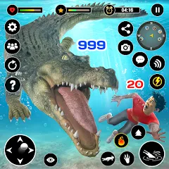 Скачать Animal Crocodile Attack Sim (Энимал Крокодайл Аттак Сим) [МОД: Бесконечные деньги, Монеты и Мега MOD] | Взлом Animal Crocodile Attack Sim на Андроид