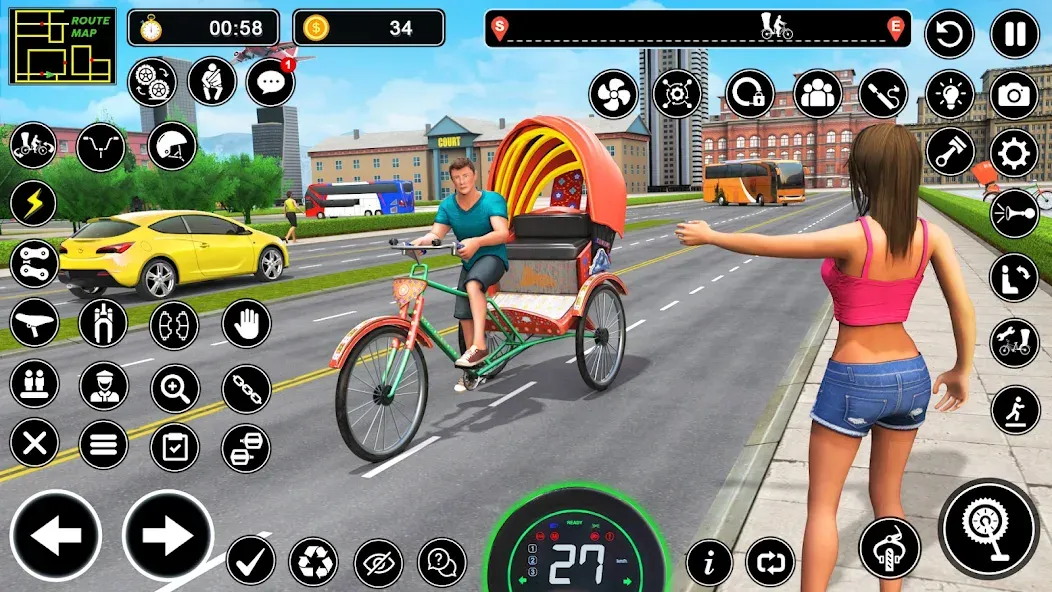 BMX Cycle Games 3D Cycle Race (игры на велосипеде 3D гонка) [МОД: Бесконечные деньги, Монеты и Мега MOD] Screenshot 1