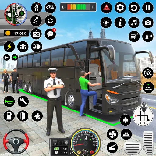 Bus Simulator - Driving Games [МОД: Много монет, Открытые уровни и Мега MOD] Screenshot 1