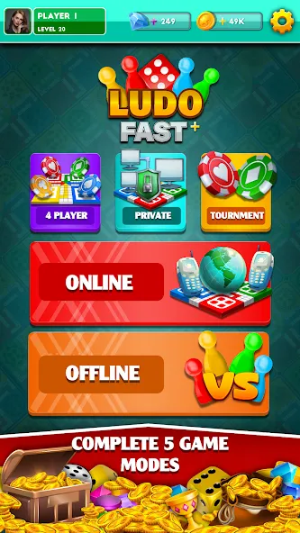 Multiplayer Dice Ludo Games (Мультиплеер Дайс Лудо Игры) [МОД: Все открыто, Дополнительные деньги и Меню MOD] Screenshot 1