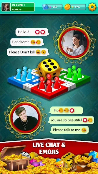 Multiplayer Dice Ludo Games (Мультиплеер Дайс Лудо Игры) [МОД: Все открыто, Дополнительные деньги и Меню MOD] Screenshot 2