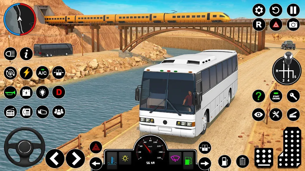 Offroad Bus Simulator Bus Game (Оффроуд Автобус Симулятор Игра) [МОД: Меню, Бесконечные монеты и Открытые уровни] Screenshot 1
