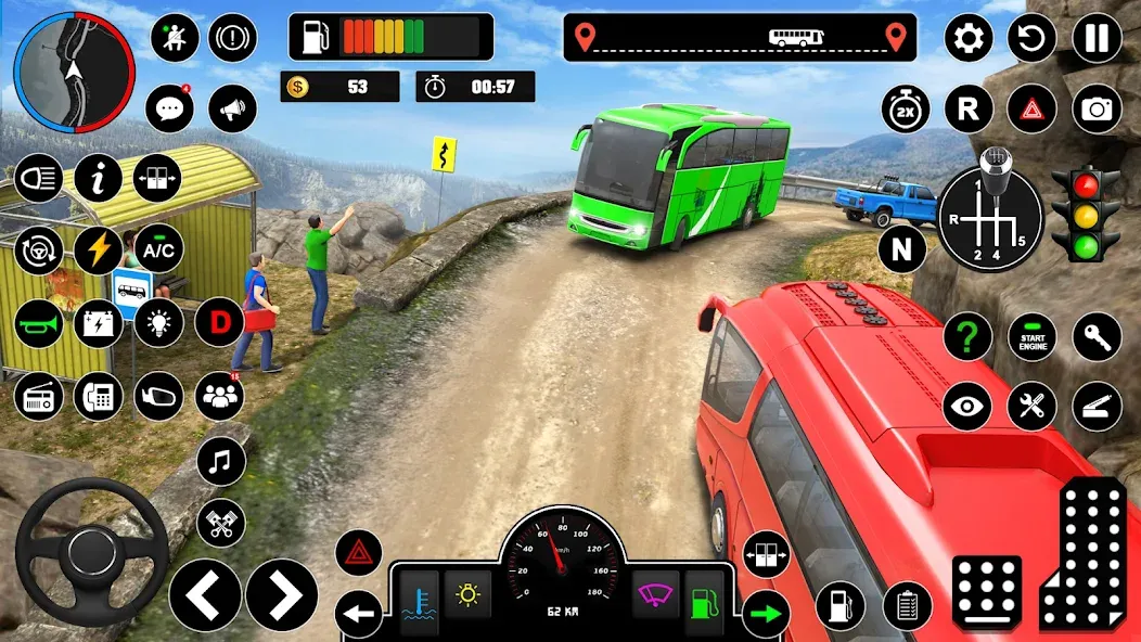 Offroad Bus Simulator Bus Game (Оффроуд Автобус Симулятор Игра) [МОД: Меню, Бесконечные монеты и Открытые уровни] Screenshot 4