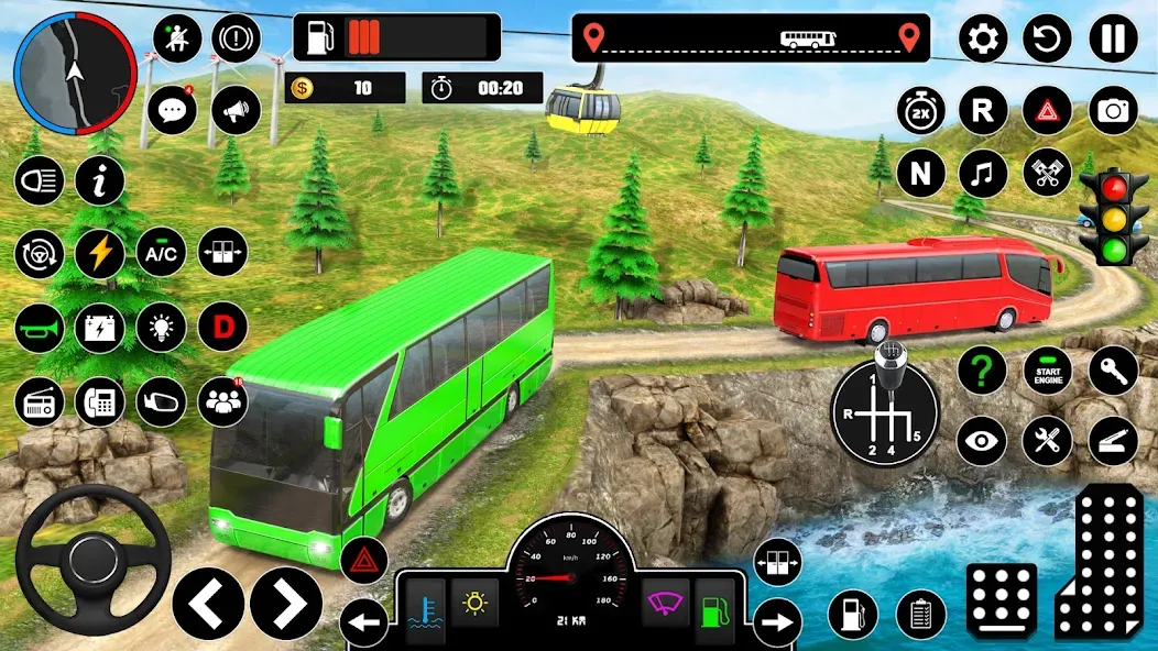 Offroad Bus Simulator Bus Game (Оффроуд Автобус Симулятор Игра) [МОД: Меню, Бесконечные монеты и Открытые уровни] Screenshot 5