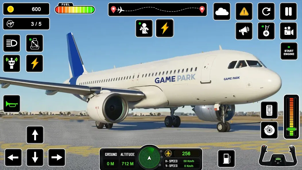 Pilot Simulator: Airplane Game [МОД: Меню, Бесконечные монеты и Открытые уровни] Screenshot 1