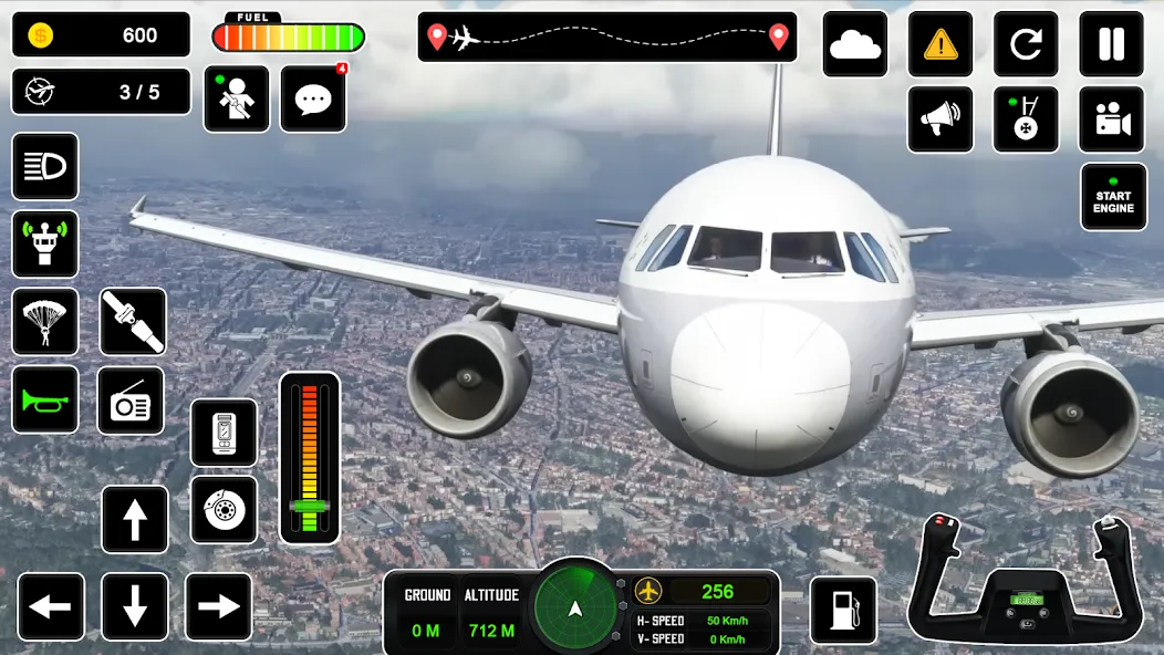 Pilot Simulator: Airplane Game [МОД: Меню, Бесконечные монеты и Открытые уровни] Screenshot 2