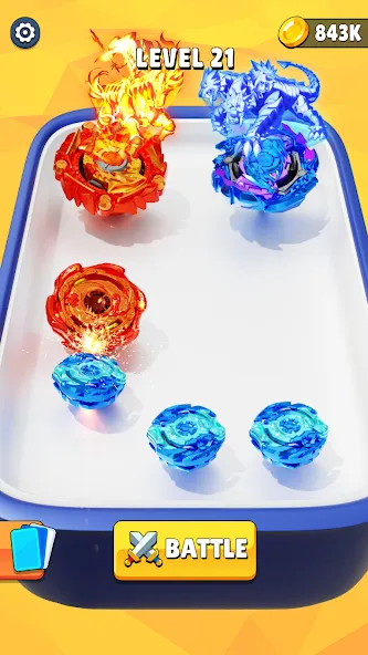 Spinner Battle: Merge Master [МОД: Бесконечные деньги, Монеты и Мега MOD] Screenshot 1