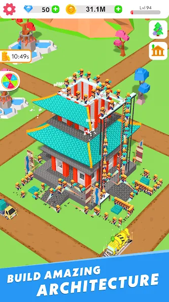 Idle Construction 3D (Айдл Конструкшн 3Д) [МОД: Много денег, Монет и Все открыто] Screenshot 4