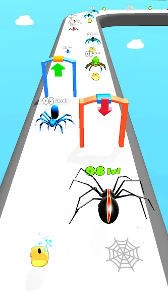 Insect Run - Spider Evolution (Инсект Эволюшн Ран) [МОД: Много денег, Монет и Все открыто] Screenshot 1