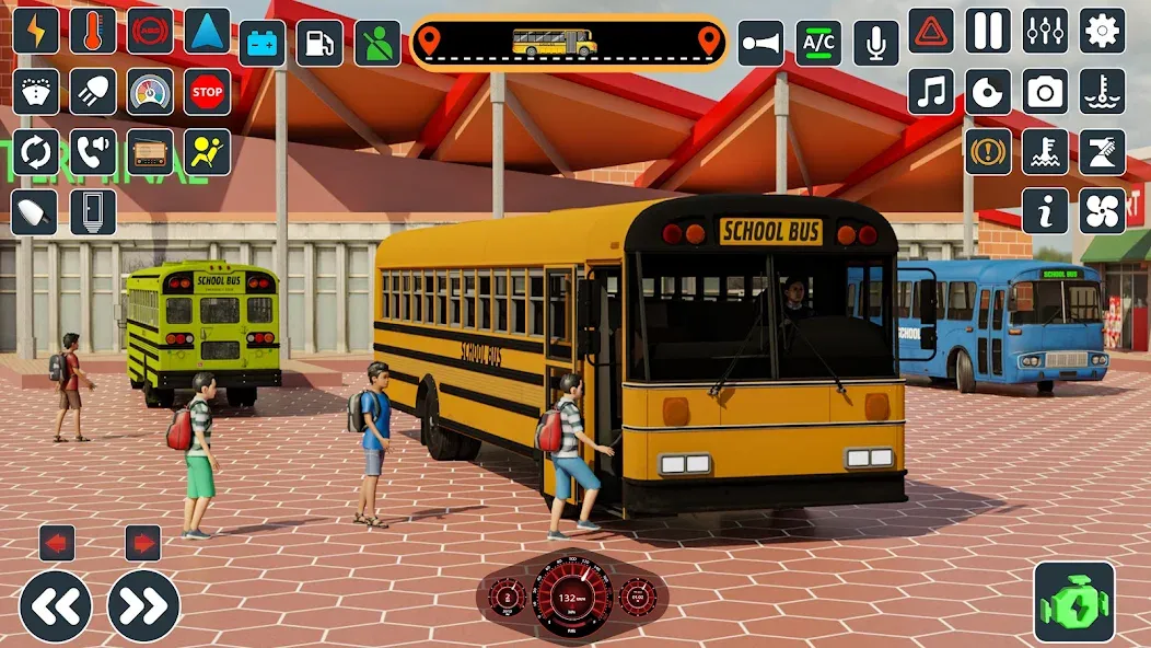 School Bus 3d : City Bus Games (Школьный автобус симулятор игры на автобусе) [МОД: Меню, Бесконечные монеты и Открытые уровни] Screenshot 2