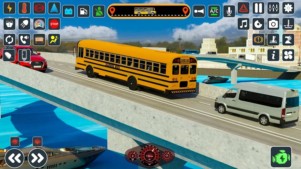 School Bus 3d : City Bus Games (Школьный автобус симулятор игры на автобусе) [МОД: Меню, Бесконечные монеты и Открытые уровни] Screenshot 4