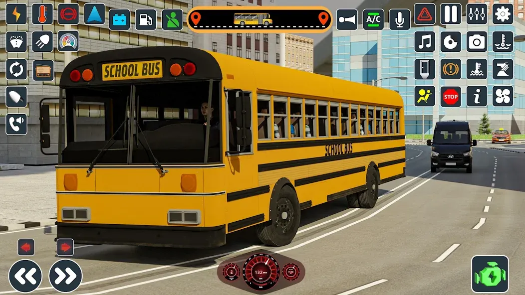 School Bus 3d : City Bus Games (Школьный автобус симулятор игры на автобусе) [МОД: Меню, Бесконечные монеты и Открытые уровни] Screenshot 5