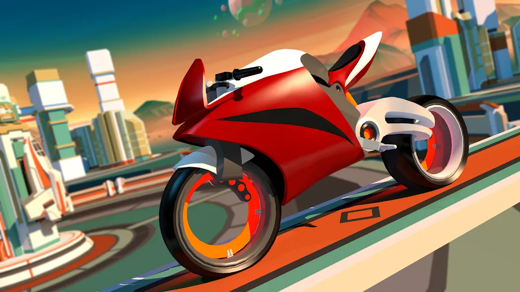 Gravity Rider: Space Bike Race (Гравити Райдер) [МОД: Меню, Бесконечные монеты и Открытые уровни] Screenshot 2