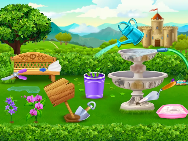 Princess house cleaning advent [МОД: Меню, Бесконечные монеты и Открытые уровни] Screenshot 3