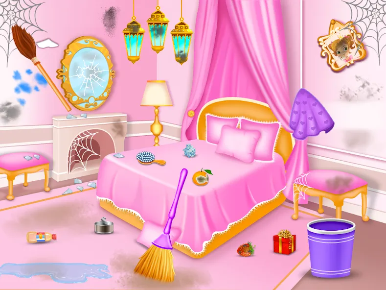 Princess house cleaning advent [МОД: Меню, Бесконечные монеты и Открытые уровни] Screenshot 4