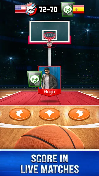 Basketball Rivals: Sports Game (Баскетбол Ривалс) [МОД: Все открыто, Дополнительные деньги и Меню MOD] Screenshot 1