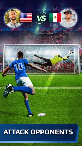 Football Rivals: Soccer Game (Футбольные соперники) [МОД: Много денег, Монет и Все открыто] Screenshot 1