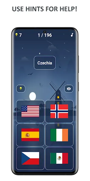 Flags of World Countries Quiz [МОД: Меню, Бесконечные монеты и Открытые уровни] Screenshot 4