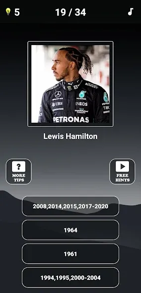 Formula 1:Guess F1 Driver Quiz [МОД: Много монет, Открытые уровни и Мега MOD] Screenshot 4